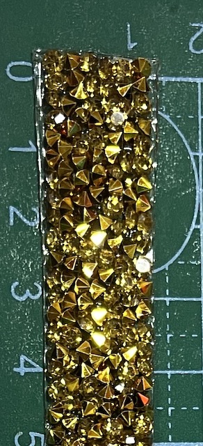 Rhinestone Ribbon Gold